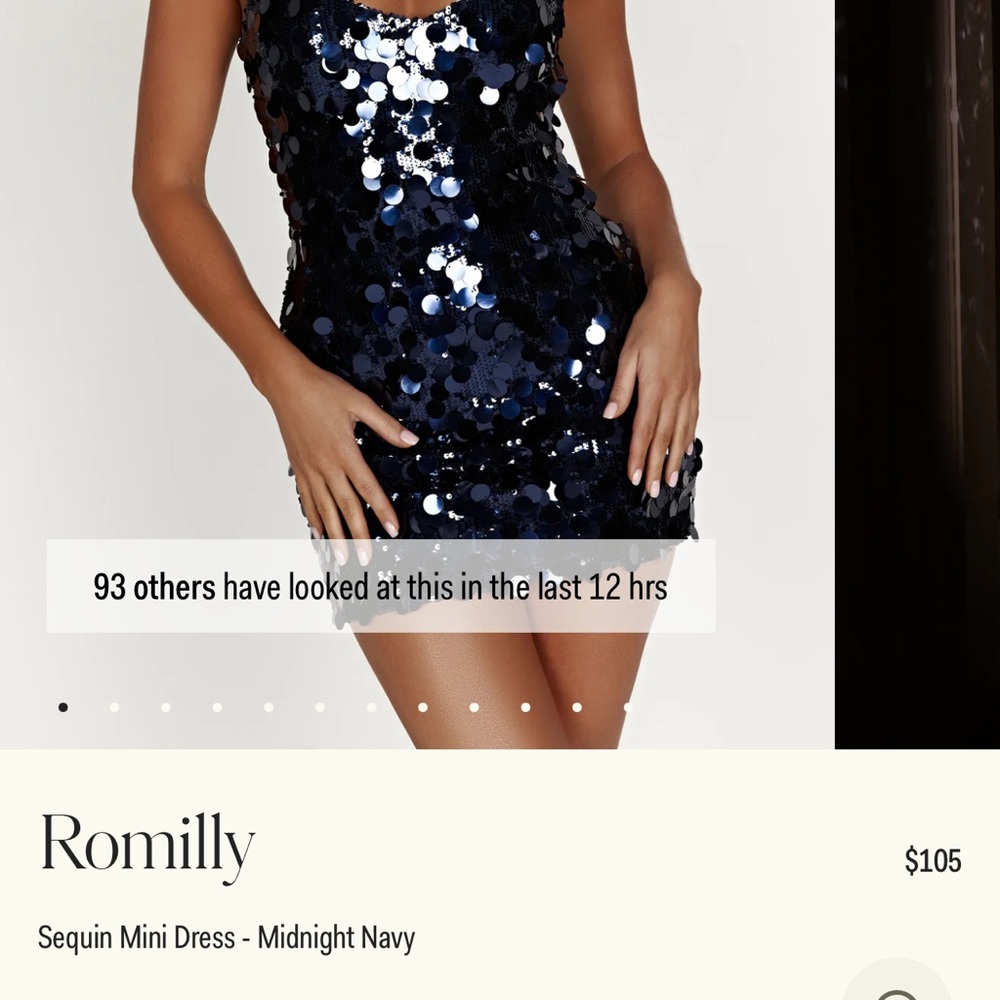 Meshki Navy Sequin Mini Dress